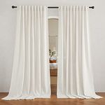 RYB HOME Faux Linen Blended Sheer C