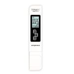 AMPEREUS (3 in 1) Digital Water TDS EC and Temperature Meter, ATC Function, 1ppm Resolution, 0-9990 ppm - White