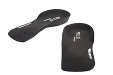 Slim Fit Orthotic Arch Support Insoles, 3/4 Length, Plantar Fascitis & Knee Pain Relief (Black, 5/6.5 UK)