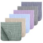 Looxii Muslin Burp Cloths 100% Cotton Large 25x50cm Extra Soft and Absorbent 6 Pack Baby Burping Cloth for Boys Girls Multicolor