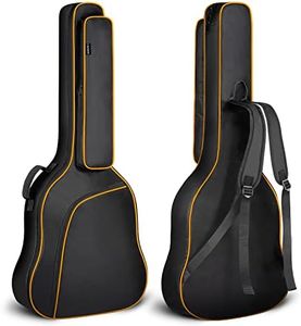 CAHAYA Housse de Guitare Acoustique avec étui pour Porte-partitions 12 mm rembourrée et imperméable pour Guitares Jumbo CY0285, Noir, Valise