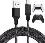 FASTSNAIL Charging Cable Cord for PS5/PS5 Slim Controller 1 Pack 16.4ft Long Type C Charger Cord for Xbox Series X/S and Nintendo Switch Pro Contoller, Play Charge Wire