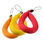 SmaAcc Waterproof Floating Camera Strap(3-pack) for Your Underwater GoPro/Panasonic Lumix/Nikon COOLPIX AW110/Canon PowerShot D20/Fujifilm FinePix/Olympus Tough/Sony - Floats Your Phone Case, Keys, iPhone, Galaxy S5 & Xperia Z1 Around Your Wrist and Saves Your Device from Sinking(Yellow&Red&Orange)