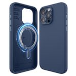 elago Magnetic Silicone Case Compatible with iPhone 15 Pro Max Case, Compatible with MagSafe All Accessories, Built-in Magnets, Premium Silicone, Full Body Protection [5 Layer Structure] (Jean Indigo)