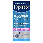 Optrex Double Action Rehydrating Eye Drops | Suitable for Dry and Irritated Eyes | Preservative Free & Contact Lens Friendly | Helps Restore Moisture | 10ml