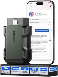 TOPDON TopScan Master OBD2 Scanner Bluetooth, Wireless Bidirectional Car Diagnostic Tool for iOS & Android, Full-System Scan for 120+ Make, 30+ Reset, CAN-FD & DoIP,FCA/Nissan/Renault SGW, AI Support