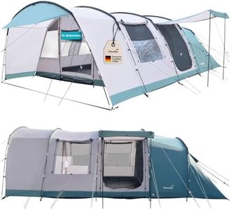Skandika Tunnelzelt Hafslo 6 XL Sleeper Protect | Campingzelt für 6 Personen, Sleeper Technologie, Eingenähter Zeltboden, Vordach, 5000 mm Wassersäule | Großes Familienzelt, Zelt, Outdoor, Camping
