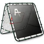 Amazing Tour Double Sided Rebounder Net Football Training Equipment,Soccer Goal Kickback Target Adjustable for Kids Play Teaching Practise Equipment,Adjustable Portable Football Nets for Garden,Green