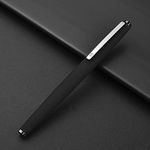 HONGDIAN 517D Series Fountain Pen, Extra Fine Nib Matte Black Colour Barrel, Metal Ink Pen with Converter and Gift Box Set