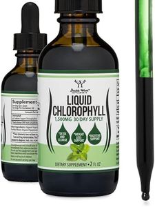 Chlorophyll Liquid Drops - Peppermint Flavored, Vegan Safe (Rich, Full Texture and Taste, Not Watered Down) for Skin Health, and Immune Function (Líquidas de Clorofila) by Double Wood