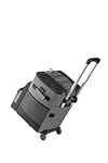 Super grills 32Litre Rolling Cooler with All Terrain Cart foldable Grey and Black for camping picnic outdoor parties,