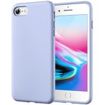 JETech Silicone Case for iPhone SE 3/2 (2022/2020 Edition), iPhone 8 and iPhone 7, 4.7-Inch, Silky-Soft Touch Full-Body Protective Case, Shockproof Cover with Microfiber Lining (Light Blue)