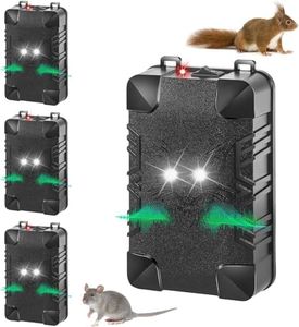 Jahy2Tech Under Hood Rodent Deterrent with Strobe Light & 3 Power Supply Methods, Professional Ultrasonic Mice Repellent Rat Squirrel Deterrent for Cars Trucks RV Engine Bay Warehouse Attic, 4 Pack