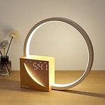 Blonbar Bedside Lamp, Touch Table Lamp with Natural Sounds, Desk Lamp with Alarm Clock, Touch Control 3 Levels Brightness,Wake-Up Light LED Night Light for Bedroom, Living Room, Nightstand