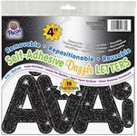 Pacon Self-Adhesive Letters, Black Dazzle, Puffy Font, 4", 78 Characters