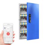 WeHere 96 Key Lock Box Wall Mount, APP Bluetooth/One Time Password Share/Wi-Fi Remote/Fixed Code/Key Unlock, Smart Key Cabinet, Key Organizer box for Apartment, Hotel, Office, Real Estate Key Manage