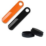 Mr. Carve Premium ABS Plastic Shoe Horn Black & Orange With Shoe Shiner