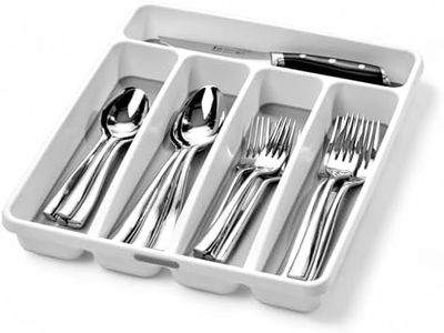 madesmart Classic Small Silverware Tray White