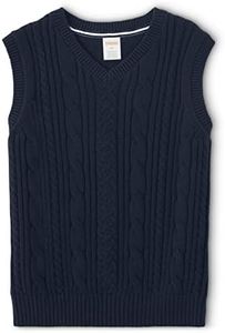 Gymboree Boys and Toddler V-Neck Cable Knit Sweater Vest, Navy Slate, 5 Years