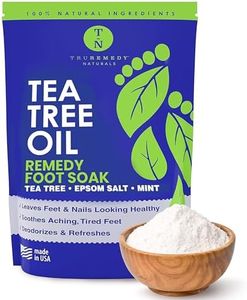 Antifungal Tea Tree Oil Foot Soak with Epsom Salts Helps to Treat Athletes Foot, Nail Fungus, Deodorises Foot Odour and Softens Callouses- Detox and Refresh Tired and Sore Feet- Invigorate Your Senses with Peppermint Herbal Blend- Mountainbreeze Natura ..