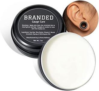 La Parea Wellness - Branded Gauge Aftercare, Soy Wax & Shea Butter Gauging Balm for Ears & Other Piercings, Hydrating Ear Stretching Balm w/Vitamin E, Piercing Care Essentials, 2 oz
