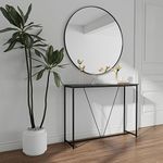 URBNLIVING Modern Entryway Slim Wooden Console Table with Display Shelf for Living Room, Hallway, Narrow Accent Table, Stylish Storage Solution, Rustic Home Decorative Stand