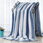 DUUKOA Bath Towel Large Thick Cotton Bath Sheets Household Beach Swimming Pool Towels Absorbent 35x71 inch（90x180 cm） (Blue)