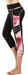 Neonysweets Womens Capri Workout Pants Yoga Pants Active Leggings Black/Printed02 M