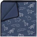 Baby Splat Mat for Under High Chair, 51 x 51 Inch Splash Mat, Waterproof and Washable Spill Mat, Anti-Slip Floor Protector, Animals Pattern