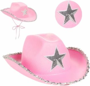 LYLAC PARTY HAT COWBOY SEQUINS PINK