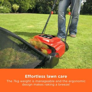 BLACK+DECKER 600W Lawn Raker – Electric Grass Scarifier