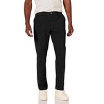 Amazon Essentials Men's Slim-Fit Casual Stretch Khaki, Black, 32W x 32L