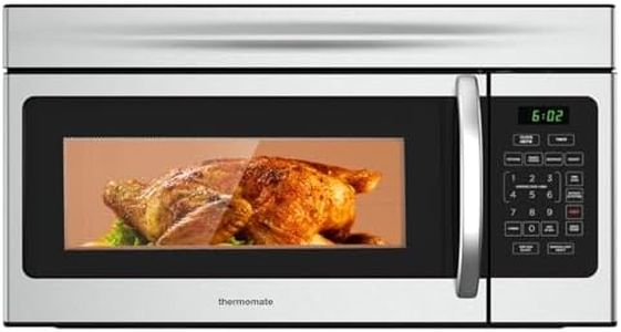 30" Over the Range Microwave Oven, thermomate 1.6 Cu. Ft. Capacity Microwave Over the Stove with One Touch, 1000 Cooking Watts, 300 CFM, 10 Power Levels, LED Lighting, Stainless Steel