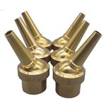 QLLUCKLY 6pcs 1/2" DN15 Brass Fountain Nozzle Adjustable Direction Jet Water Spray Head for Landscaping Use