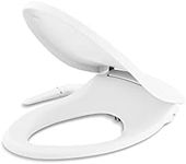 KOHLER K-5724-0 Puretide Elongated Manual Bidet Toilet Seat, White with Quiet-Close Lid and Seat, Adjustable Spray Pressure and Position, Self-Cleaning Wand, No Batteries or Electrical Outlet Needed