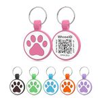 QR Code Cat Tag, Modifiable Pet Online Profile, Multiple Emergency Contact, Scannable QR Code, Instant Location Email Alert… (Rose, Small Breeds - 1")