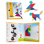 Coogam Magnetic Travel Tangram Puzzles Book Games IQ Educational Toys for Kids Adults (360 Patterns)