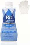 Rit DyeMore 7 Oz. Synthetic Liquid Fiber Dye Single Pack with Plastic Gloves for Clothing, Decor, and Crafts Sapphire Blue