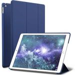 Caseelo Trifold Flip Case for Apple iPad 7.9 Inch Mini 5 / Mini 4 / Mini 3 / Mini 2 / Mini 1 : Smart Cover with Soft Silicone Back, Light-Weight Auto Sleep/Wake - Navy Blue