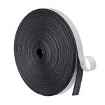 Foam Seal Tape-1 Roll, 1/2 Inch Wide x 1/16 Inch Thick High Density Foam Seal Strip Self Adhesive Weather Stripping for Door Insulation Total 33 Feet Long（33ft x 1 Roll ）