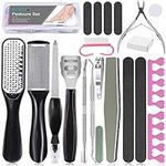 EAONE Professional Pedicure Tools Set, Foot File Foot Care Pedicure Kit Foot Scrubber Stainless Steel Foot Rasp Foot Dead Skin Remover Pedicure Kit for Men Women Thanksgiving Day Christmas Gift