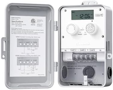 DEWENWILS Pool Pump Timer, Outdoor Digital Timer Box, 2HP 40A 120VAC, 7-Day 12 ON/Off Programmable Timer Switch for Pool Pump, Water Heater, Pool Filter, Landscape Lights, ETL Listed