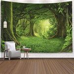 Fullentiart Forest Tapestry Forest Wall Tapestry Deep Tropical Jungles Southeast Asia August Hanging Tapestry Cool Tapestry Dorm Tapestry 80X60 Inch