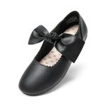 DREAM PAIRS Flower Girls Dress Shoes Mary Jane Ballerina Flats Shoes,Toddler/Little/Big Kids,Angie-5,Black,Size 9