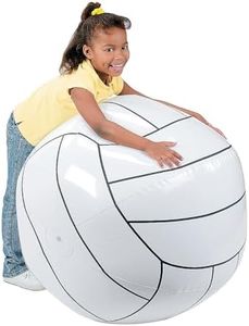 Fun Express Jumbo Inflatable Volleyball Beach Ball 30 Inch - Giant Pool Toys for Kids Ages 4-8 and 8-12 | Large Inflatable Ball for Beach Games, Pool Games & Summer Toys | Pool Party Favors Supplies