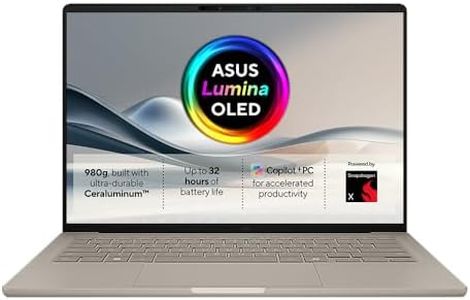 ASUS Zenbook A14 OLED UX3407QA Copilot+ PC Laptop | 14.0" WUXGA (1920x1200) OLED screen | Qualcomm Snapdragon X1-26-100 | 16GB RAM | 1TB PCIe SSD | UK Backlit Keyboard | Windows 11
