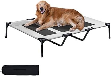 Pet Scene 122x91x23CM Dog Trampoline Bed Extra Large Size Comfortable Dog Bed for Large Dog,Pet Cot Raised Elevated Sofa Camping Bed Waterproof for Outdoor Indoor,Washable/Durable,Grey