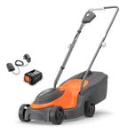 Flymo 18V SimpliMow 300 4.0Ah Battery Cordless Lawnmower with Battery and Charger, Cuts up to 150m², Close to Edge Cutting, Lightweight, Easy to Empty