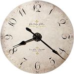 Howard Miller Enrico Fulvi Wall Clock, Battery Operated Sturdy Frame Analog Dial with Black Arabic Numerals, Quartz Movement Black Needles Perfect for Home Decor, Office & Living Room