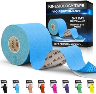SB SOX Pro Synthetic Kinesiology Tape (Precut & Uncut Options) – Longer Lasting Performance Fabric Option to Our Original Cotton Kinesiology Tape - Also Latex Free, Water Resistant! (Blue - Uncut)